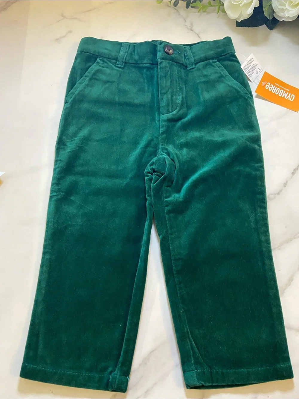 Gymboree Emerald Green Corduroy Pants Size 18-24 Months